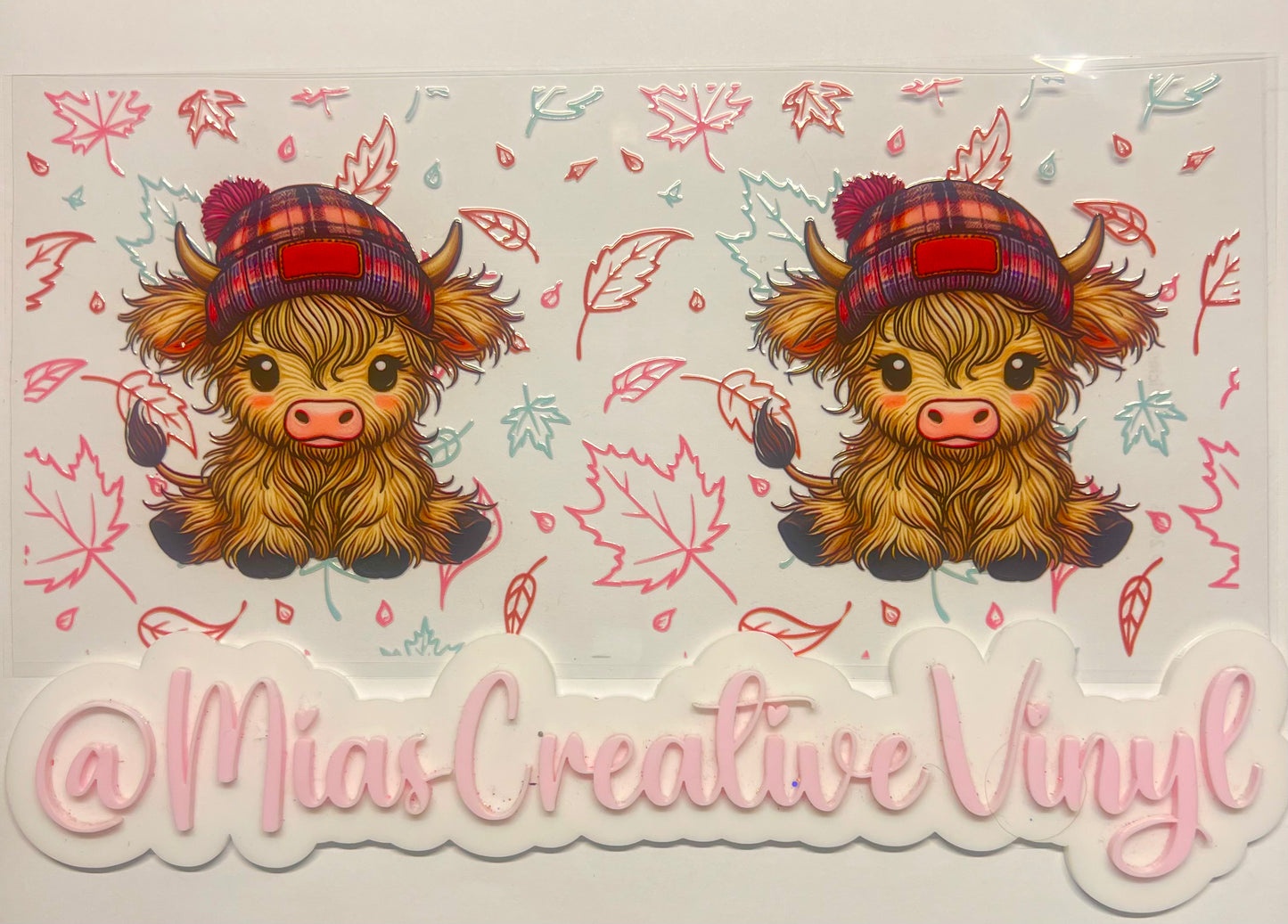 UVDTF 16oz Fall Highland Cow