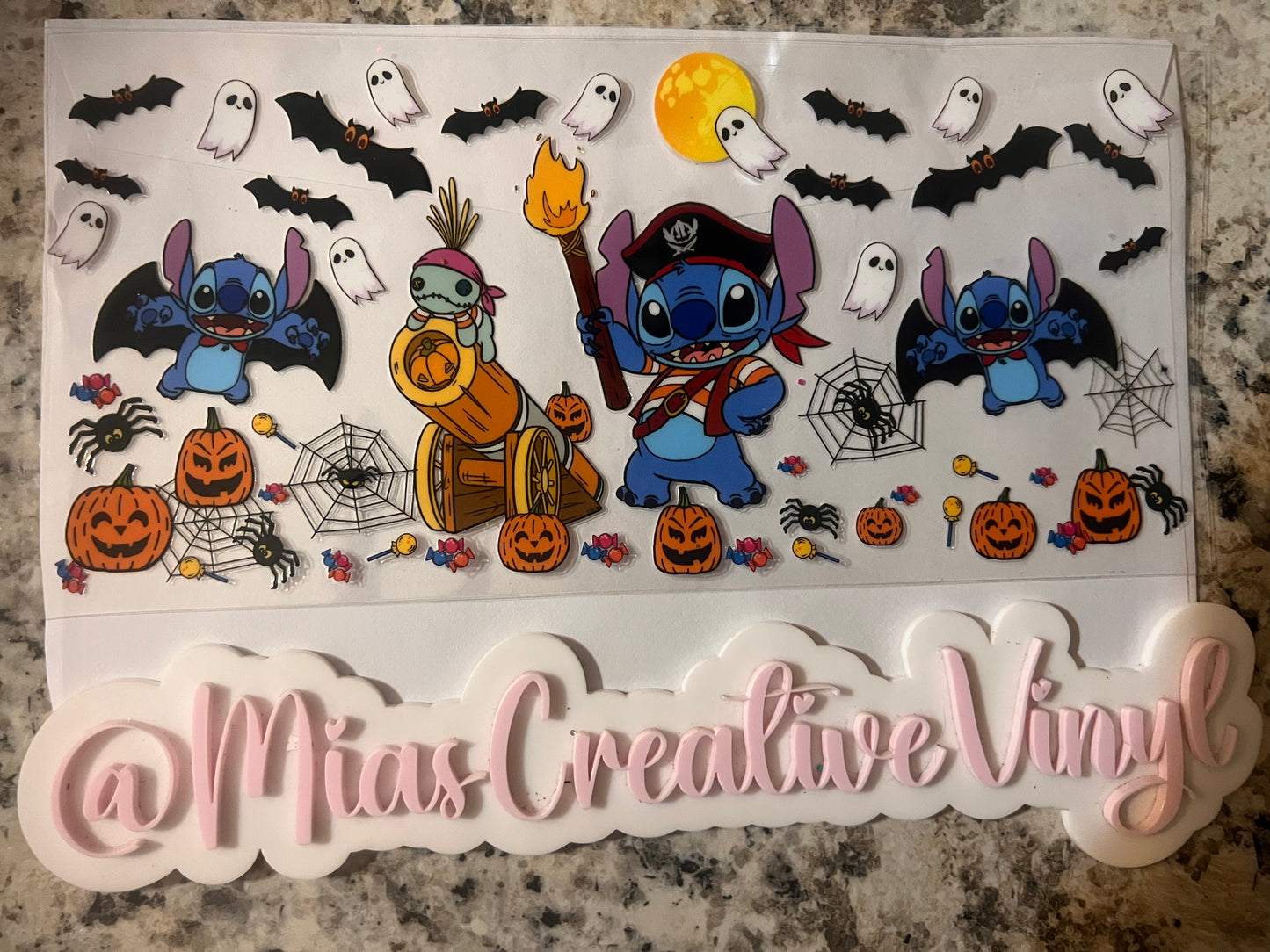 UVDTF 16oz Stitch Halloween
