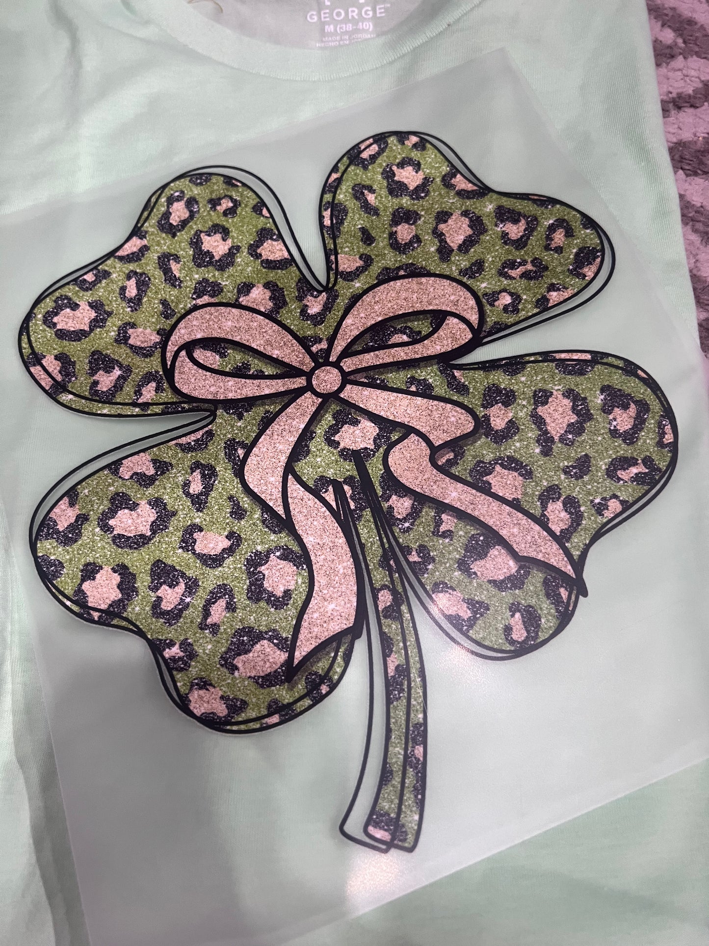 St. Patrick’s Clover Green Pink DTF