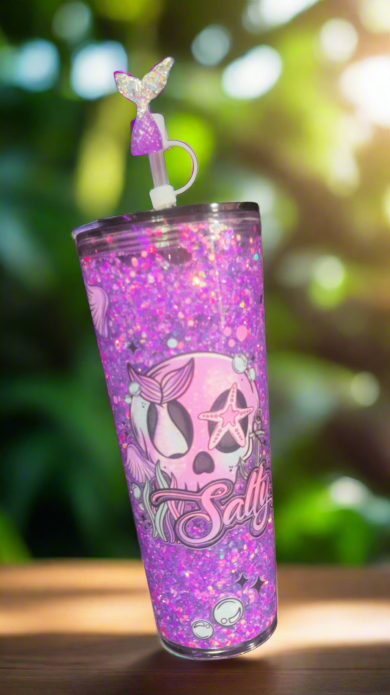 24oz Salty Skully snow globe bundle w matching keychain