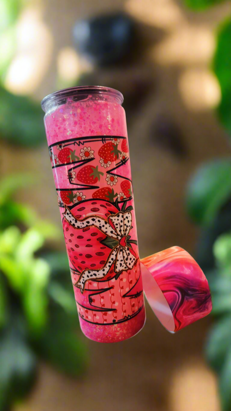 SALE. MAMA Pink Glitter Snow Globe Water Bottle 20oz,