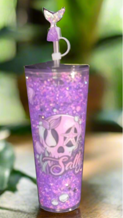 24oz Salty Skully snow globe bundle w matching keychain