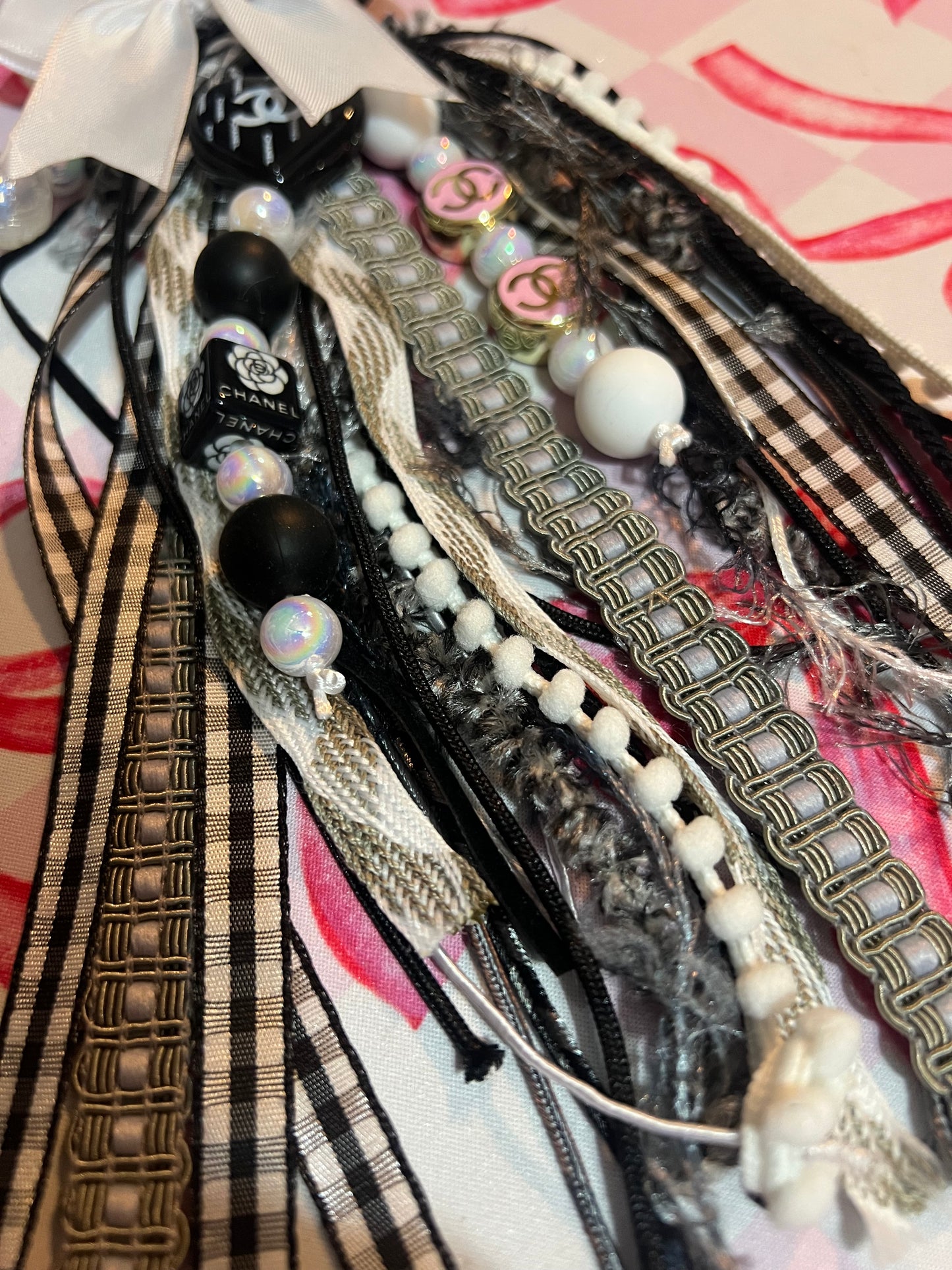 Ribbon Bag Charm w Channel.