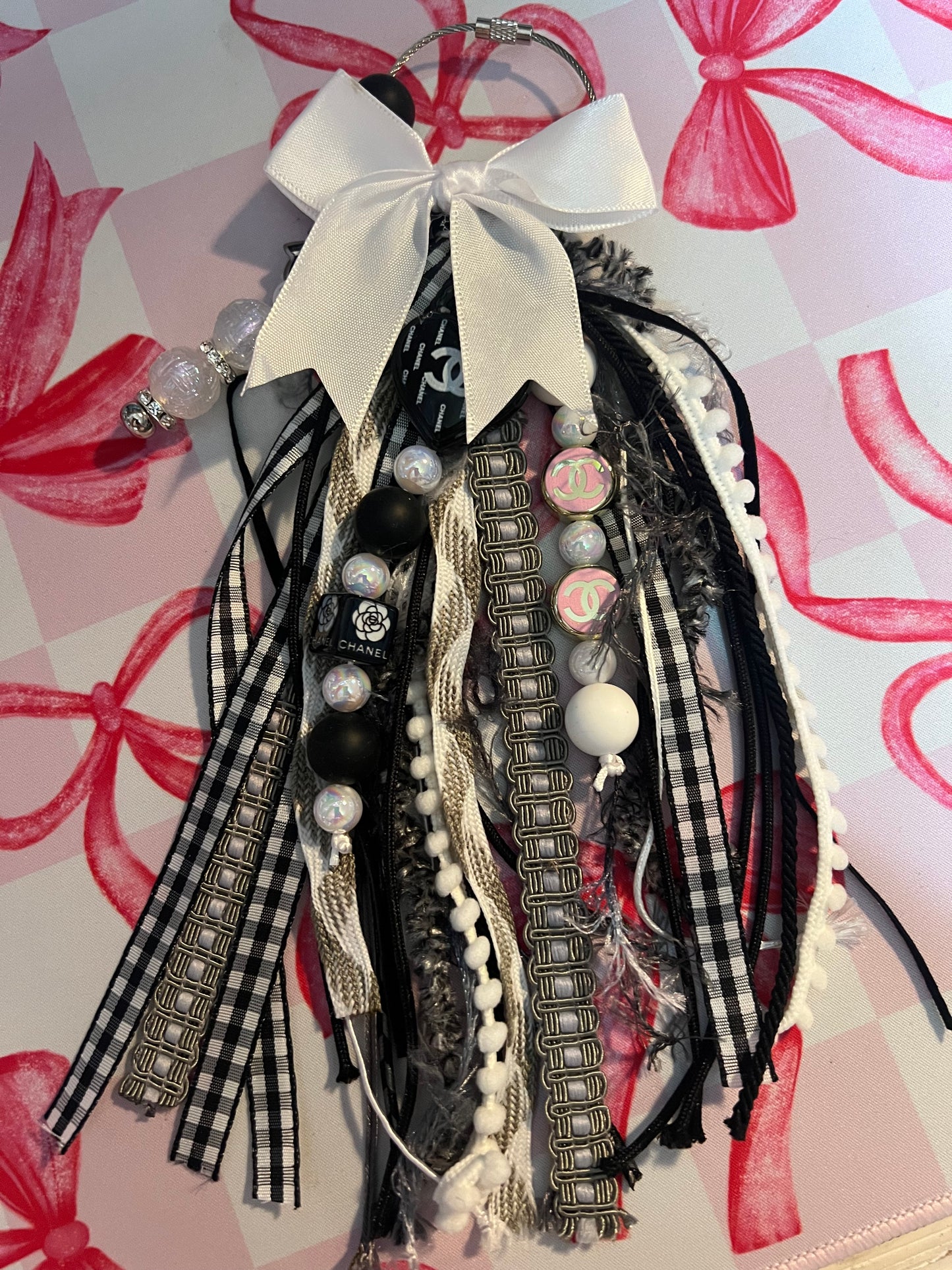 Ribbon Bag Charm w Channel.