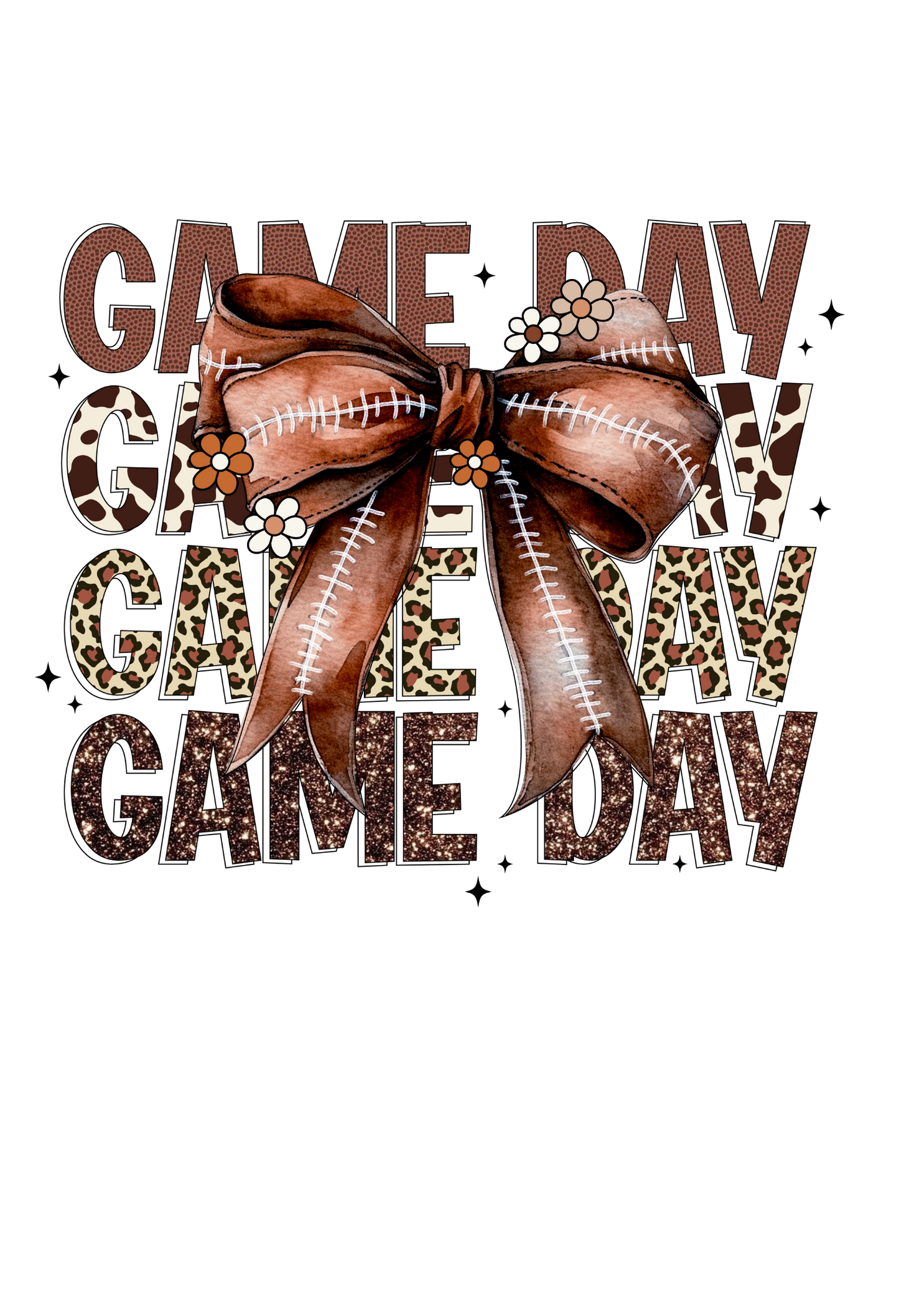 DTF Vinyl - GAME DAY with Coquette Bow