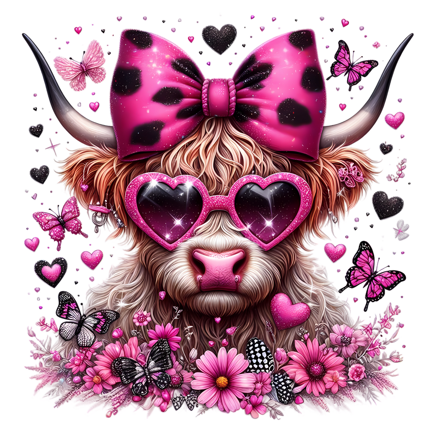 Sassy Cow on Pink Sweatshirt