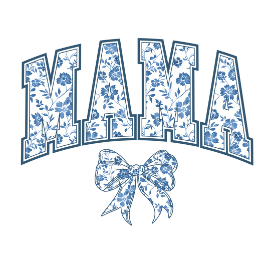 Sublimation Print - Blue MAMA with Croquette Bow