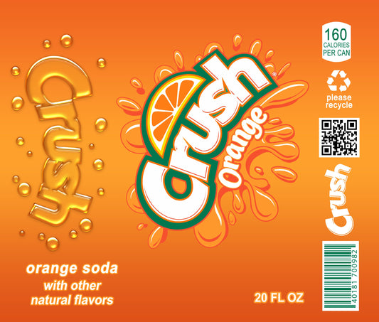 20 oz Tumbler "Orange Crush" with plastic lid and straw