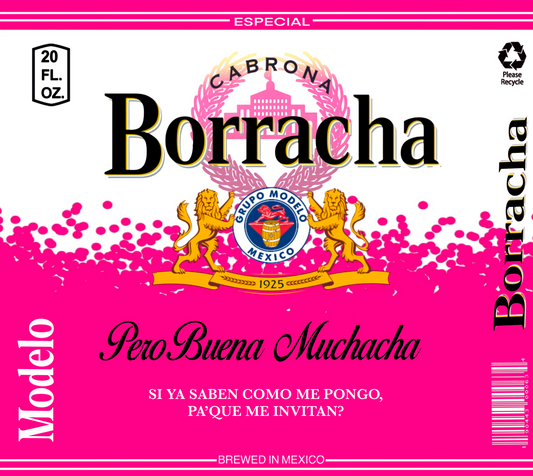 20 oz Tumbler Pink Borracha
