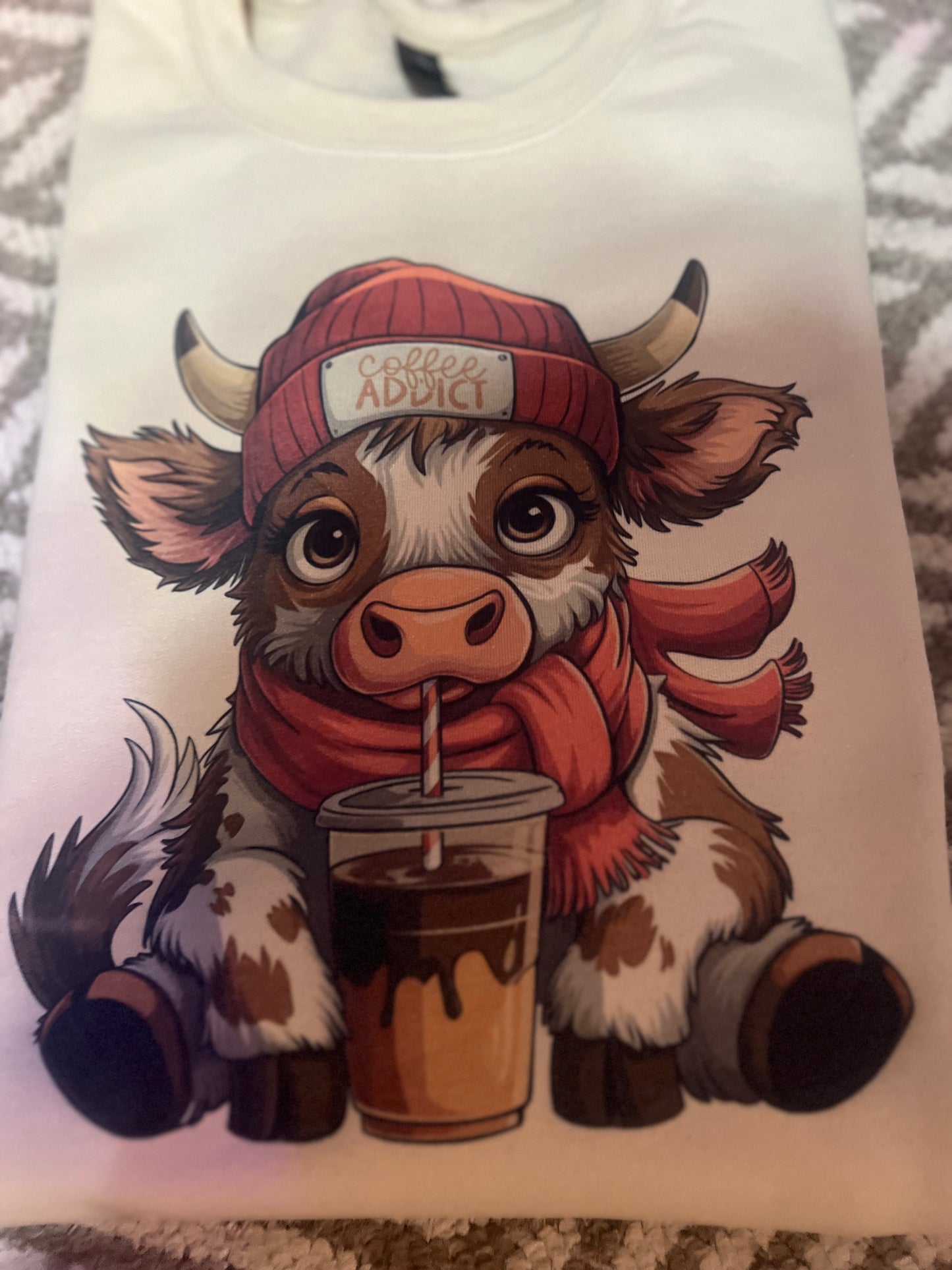 Coffee Addict Highland Cow NEW