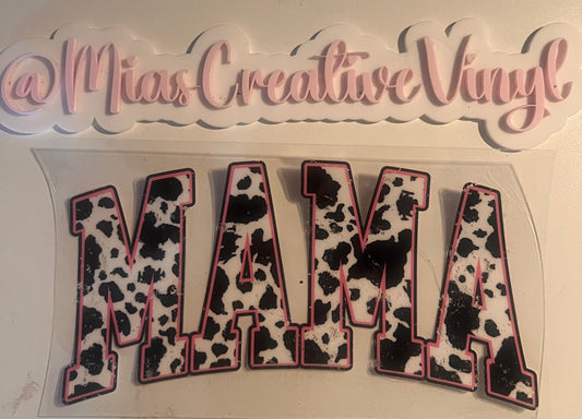 16 oz UVDTF Mama Cow print