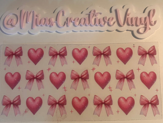 16 oz UVDTF Hearts and Bows