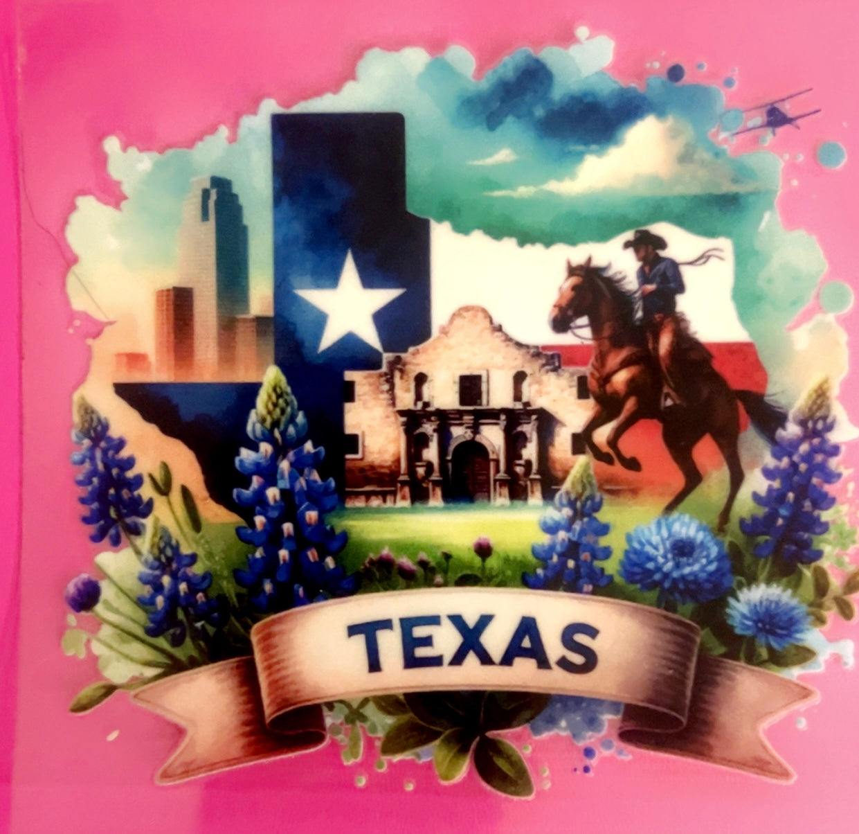 Decal UVDTF 4in Texas Scene
