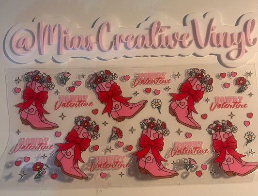 16 oz UVDTF Boots and Hearts