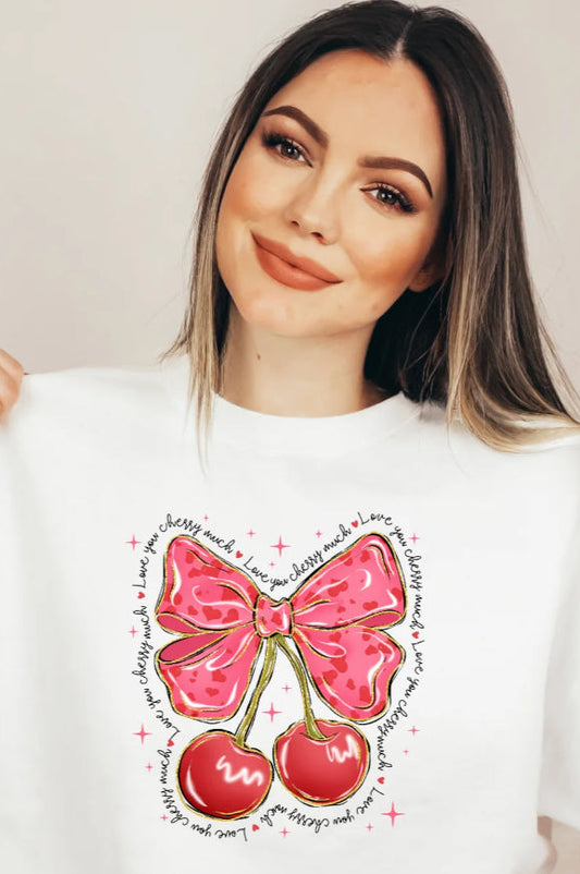 Bow with Cherries - DTF Heat Press Transfer