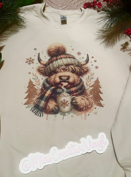 Adorable Highland Cow Sweatshirt