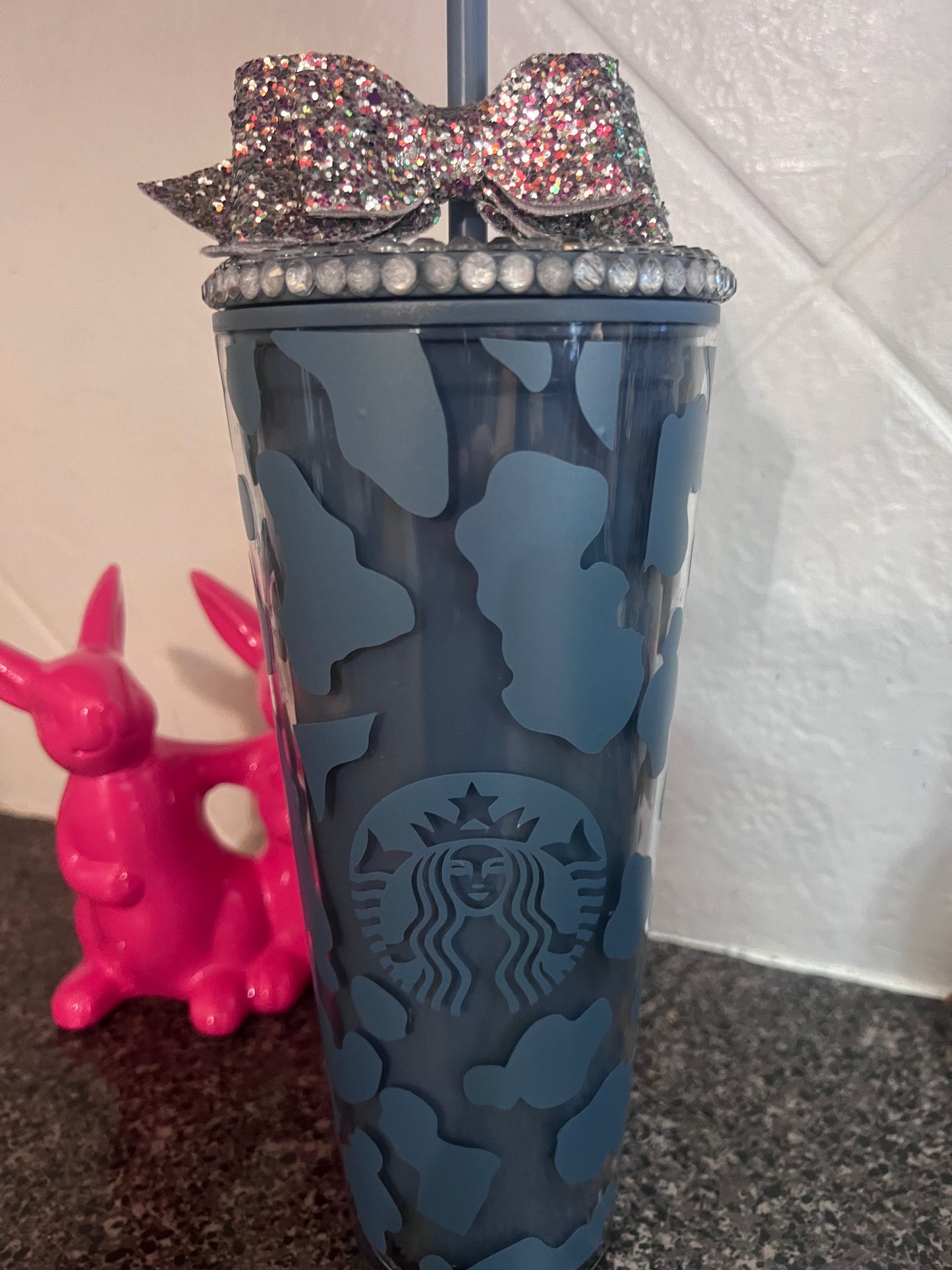 SALE. 32oz Starbucks cow print acrylic tumbler