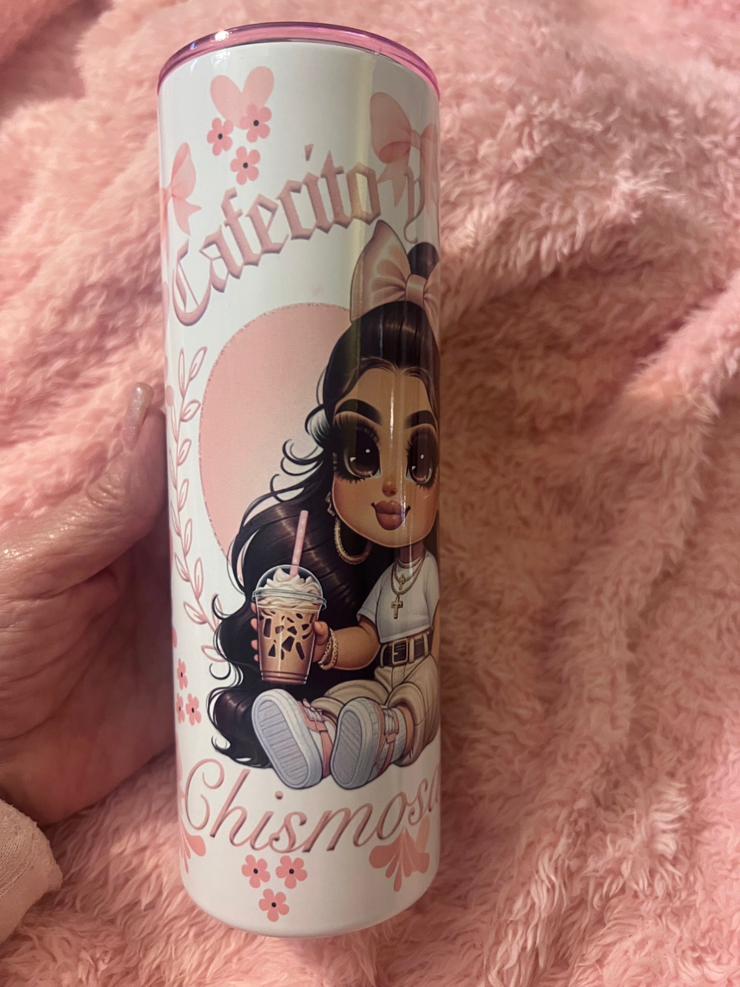 20oz Cafecito y Chisme Talavera pattern Tumbler