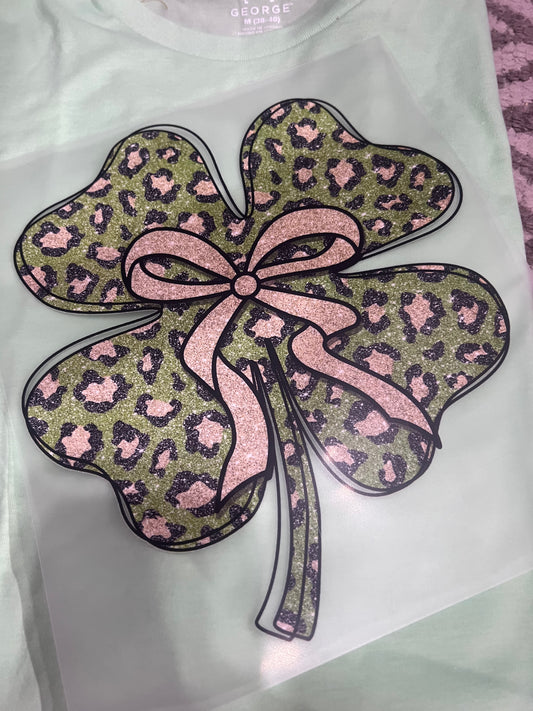 St. Patrick’s Clover Green Pink DTF