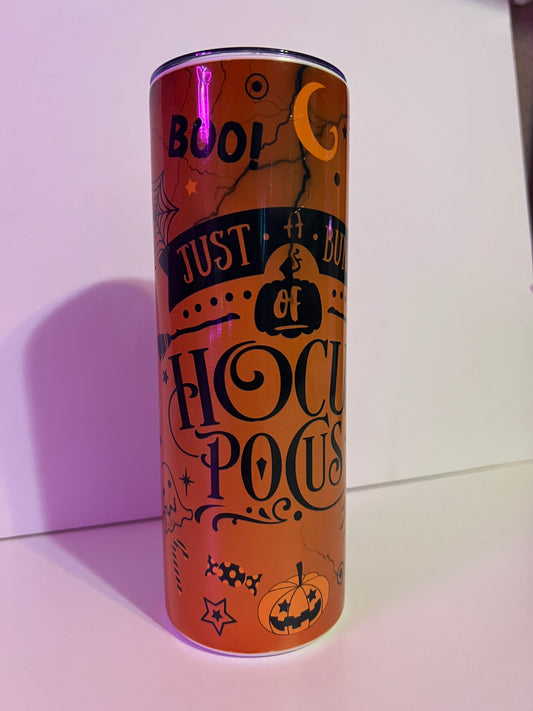 20 oz Tumbler "Hocus Pocus" with plastic lid and straw