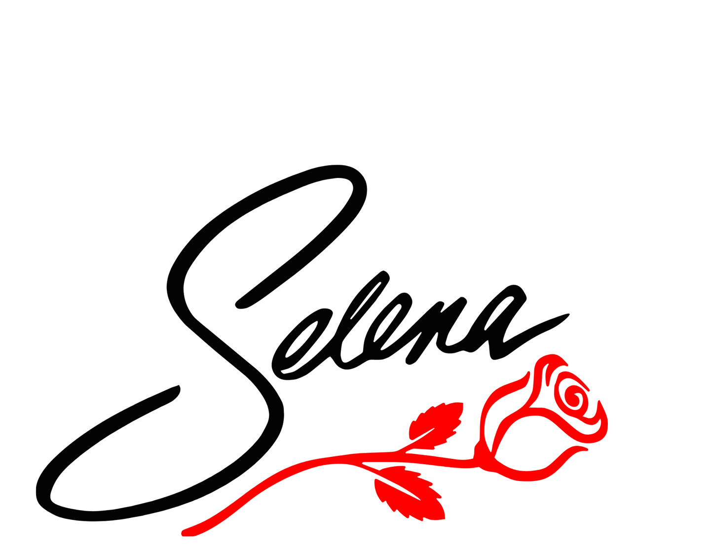 DTF Vinyl - SELENA with Red Rose