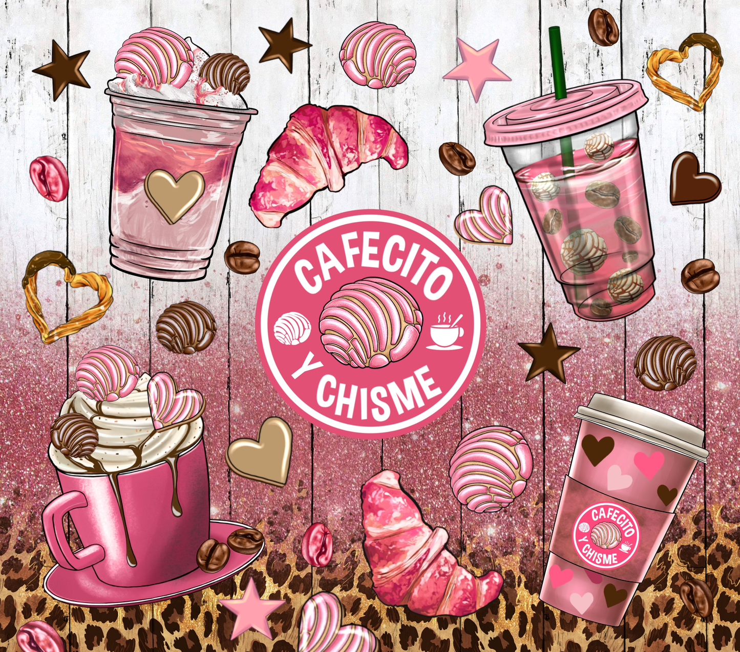 20 oz Tumbler Cafecito y Chisme